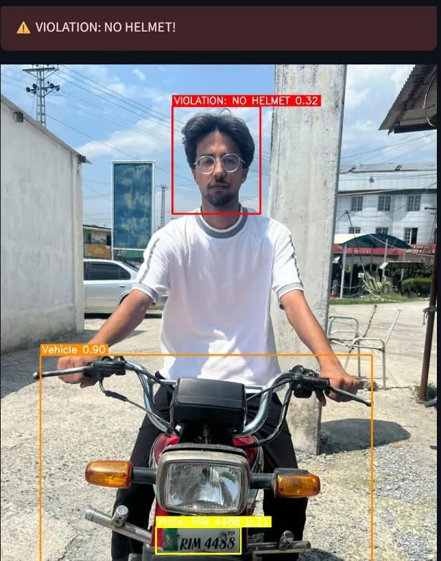 AI Motorcycle Helmet Detection System